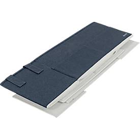 Leitz Desk Sharing Tasche, faltbar, 3 Fächer, passend für Laptops bis 18", samtgrau, 465 x 210 x 200 mm