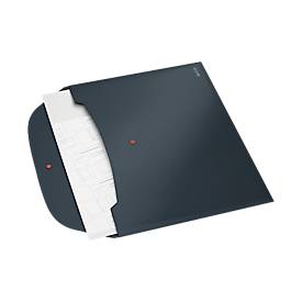 Leitz® Dokumentenhülle Cosy Privacy, blickdicht, A4-Format, für bis zu 50 Blatt, mit 2 Taschen, 3 Stück, grau