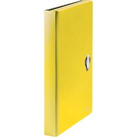 Leitz® Dokumentenmappe Recycle, A4, bis 250 Blatt, 5 Fächer & Ablagefach, blickdicht, 100 % recycelbar, Blauer Engel, Kunststoff, gelb