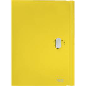 Leitz® Dokumentenmappe Recycle, A4, bis zu 150 Blatt, 3 Einschlagklappen, blickdicht, 100 % recycelbar, Blauer Engel, Kunststoff, gelb
