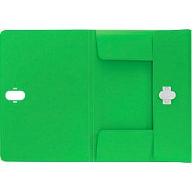 Leitz® Dokumentenmappe Recycle, A4, bis zu 150 Blatt, 3 Einschlagklappen, blickdicht, 100 % recycelbar, Blauer Engel, Kunststoff, grün