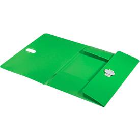Leitz® Dokumentenmappe Recycle, A4, bis zu 150 Blatt, 3 Einschlagklappen, blickdicht, 100 % recycelbar, Blauer Engel, Kunststoff, grün
