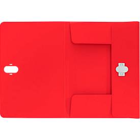 Leitz® Dokumentenmappe Recycle, A4, bis zu 150 Blatt, 3 Einschlagklappen, blickdicht, 100 % recycelbar, Blauer Engel, Kunststoff, rot