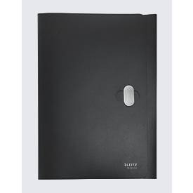 Leitz® Dokumentenmappe Recycle, A4, bis zu 150 Blatt, 3 Einschlagklappen, blickdicht, 100 % recycelbar, Blauer Engel, Kunststoff, schwarz