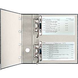LEITZ® Doppelordner 1092, DIN A5, Rückenbreite 75 mm, Hebelmechanik, Rückenschild & Griffloch, FSC®-zertifiziert, schwarz