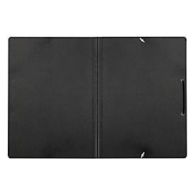 Leitz® Eckspanner Recycle, A4, bis zu 250 Blatt, Gummizugverschluss, zu 100 % recycelbar, Blauer Engel, Recyclingkarton, schwarz