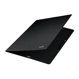 Leitz® Eckspanner Recycle, A4, bis zu 250 Blatt, Gummizugverschluss, zu 100 % recycelbar, Blauer Engel, Recyclingkarton, schwarz