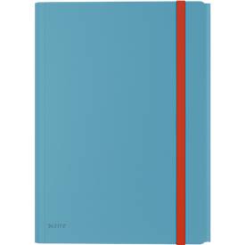 Leitz® Eckspannermappe Cosy, A4, bis 150 Blatt, 3 Klappen & Innentasche, Gummibandverschluss, Polypropylen, blau