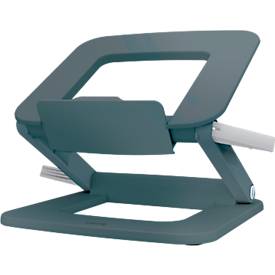Leitz Ergo Laptopständer 6424-00-89, für 1 Laptop/Macbook 13-15", ergonomisch, zusammenklappbar, höhen- und winkelverstellbar, PCR, dunkelgrau