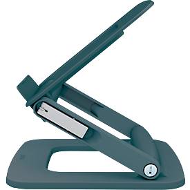 Leitz Ergo Laptopständer 6424-00-89, für 1 Laptop/Macbook 13-15", ergonomisch, zusammenklappbar, höhen- und winkelverstellbar, PCR, dunkelgrau