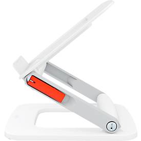 Leitz Ergo Laptopständer 6424-00-89, für 1 Laptop/Macbook 13-15', ergonomisch, zusammenklappbar, höhen- und winkelverstellbar, PCR, weiß