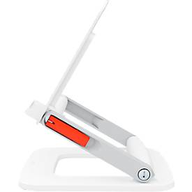 Leitz Ergo Laptopständer 6424-00-89, für 1 Laptop/Macbook 13-15', ergonomisch, zusammenklappbar, höhen- und winkelverstellbar, PCR, weiß