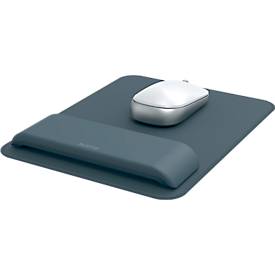 Leitz Ergo Mauspad mit Handgelenkauflage + Ergo Handgelenkauflage für Tastaturen, ergonomisch, höhenverstellbar, rutschfest, dunkelgrau