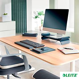 Leitz Ergo Mauspad mit Handgelenkauflage + Ergo Handgelenkauflage für Tastaturen, ergonomisch, höhenverstellbar, rutschfest, dunkelgrau