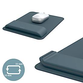 Leitz Ergo Mauspad und Handgelenkauflage, ergonomisch, 2 Höheneinstellungen, B 200 x T 260 x H 23 mm, samtgrau