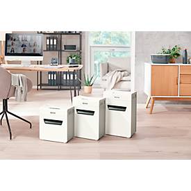 Leitz IQ 10X Protect Premium Aktenvernichter P4, Partikelschnitt 4 x 40 mm, 18 l, 10 Blatt Schnittleistung, Anti-Papierstau-Technologie, weiß