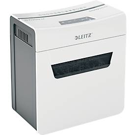 Leitz IQ 3M Protect Premium Aktenvernichter P5, Mikroschnitt 2 x 15 mm, 10 l, 3 Blatt Schnittleistung, Anti-Papierstau-Technologie, weiß