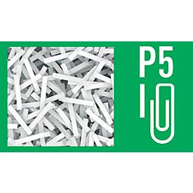 Leitz IQ 4M Protect Premium Aktenvernichter P5, Mikroschnitt 2 x 15 mm, 14 l, 4 Blatt Schnittleistung, Anti-Papierstau-Technologie, weiß