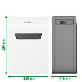 Leitz IQ 6M Protect Premium Aktenvernichter P5, Mikroschnitt 2 x 15 mm, 18 l, 6 Blatt Schnittleistung, Anti-Papierstau-Technologie, weiß