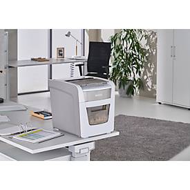 Leitz IQ Autofeed Small Office 50 Aktenvernichter P4, Vollautomatik, Partikelschnitt 4 x 30 mm, 20 l, 50 Blatt Schnittleistung, weiß
