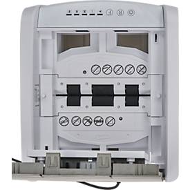 Leitz IQ Autofeed Small Office 50 Aktenvernichter P4, Vollautomatik, Partikelschnitt 4 x 30 mm, 20 l, 50 Blatt Schnittleistung, weiß