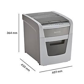 Leitz IQ Autofeed Small Office 50 Aktenvernichter P4, Vollautomatik, Partikelschnitt 4 x 30 mm, 20 l, 50 Blatt Schnittleistung, weiß