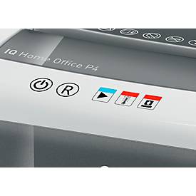 Leitz IQ Home Office Slim Aktenvernichter P4, Partikelschnitt 4 x 28 mm, 23 l, 10 Blatt Schnittleistung, Anti-Papierstau-Technologie, weiß