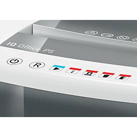 Leitz IQ Office Aktenvernichter P5, Mikroschnitt 2 x 15 mm, 23 l, 10 Blatt Schnittleistung, Anti-Papierstau-Technologie, weiß
