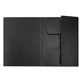 Leitz® Jurismappe Recycle, Format A4, für bis zu 250 Blatt, 3 Einschlagklappen, 100 % recycelbar, Blauer Engel, Recyclingkarton, schwarz