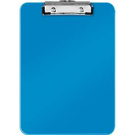 LEITZ® Klemmbrett WOW 3971, DIN A4, Polystyrol, mit Aufhängeöse, blau
