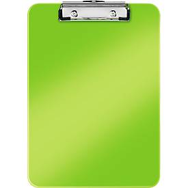 LEITZ® Klemmbrett WOW 3971, DIN A4, Polystyrol, mit Aufhängeöse, grün