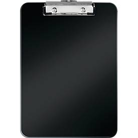 LEITZ® Klemmbrett WOW 3971, DIN A4, Polystyrol, mit Aufhängeöse, schwarz