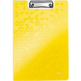 LEITZ® Klemmmappe Active Wow, DIN A4, PP, mit Klemmbügel, gelb