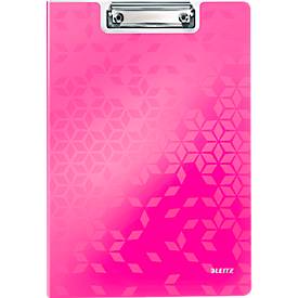 LEITZ® Klemmmappe Active Wow, DIN A4, PP, mit Klemmbügel, pink