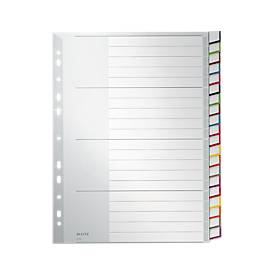 LEITZ Kunstoffregister mit Fenstertaben, DIN A4, 20 Blatt, Nr. 1278