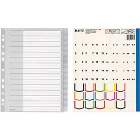 Kunstoffregister mit Fenstertaben, diverse Ausführungen zur freien Verwendung, einzeln