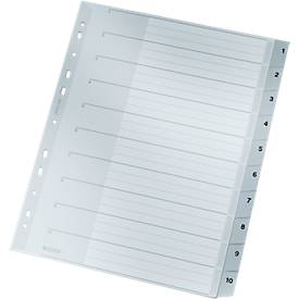 LEITZ® Kunstoffregister, Zahlen 1-10 (10 Blätter), Nr. 1280