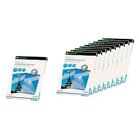 LEITZ® Laminierfolien iLAM, Format A4, Stärke 100 µ, L 303 x B 216 mm, EVAS, transparent, 9+1 gratis