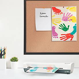 Leitz Laminiergerät iLAM Home A3 EU, bis A3, für Folien mit Stärke 75-125 µm, 300 mm/min, inkl. Folien-Starterkit, weiß-grau