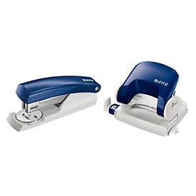 LEITZ® Locher-Tacker-Set, Bürolocher 5038 + Heftgerät 5501, blau