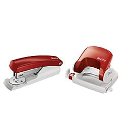 LEITZ® Locher-Tacker-Set, Bürolocher 5038 + Heftgerät 5501, rot