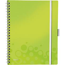 LEITZ Notizbuch WOW Be Mobile 4645, DIN A4, kariert, grün
