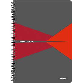 LEITZ® Office Collegeblock 449500 DIN A4, PP, kariert, rot