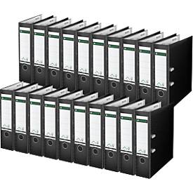 LEITZ® Ordner 1010, DIN A4, Rückenbreite 80 mm, 20 Stück, schwarz