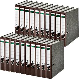 LEITZ® Ordner 1050, DIN A4, Rückenbreite 52 mm, 20 Stück, braun