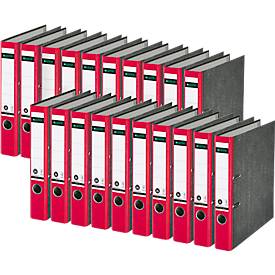 LEITZ® Ordner 1050, DIN A4, Rückenbreite 52 mm, 20 Stück, rot