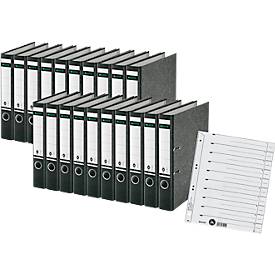 LEITZ® Ordner 1080, A4, 52 mm, Karton, Wolkenmarmor, 20 Stück + 1 x LEITZ® Trennblätter