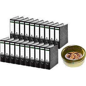 LEITZ® Ordner 1080, DIN A4, 80 mm + GRATIS 1 Dose Buttercookies