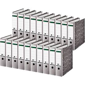 LEITZ® Ordner 1080, DIN A4, Rückenbreite 80 mm, 20 Stück, grau