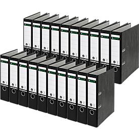 LEITZ® Ordner 1080, DIN A4, Rückenbreite 80 mm, 20 Stück, schwarz